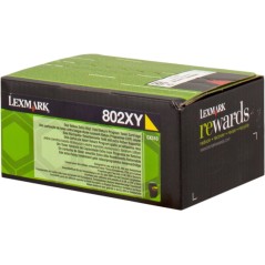 ✅ Lexmark toner 80C2XY0 (802XY) jaune couleur jaune en stock