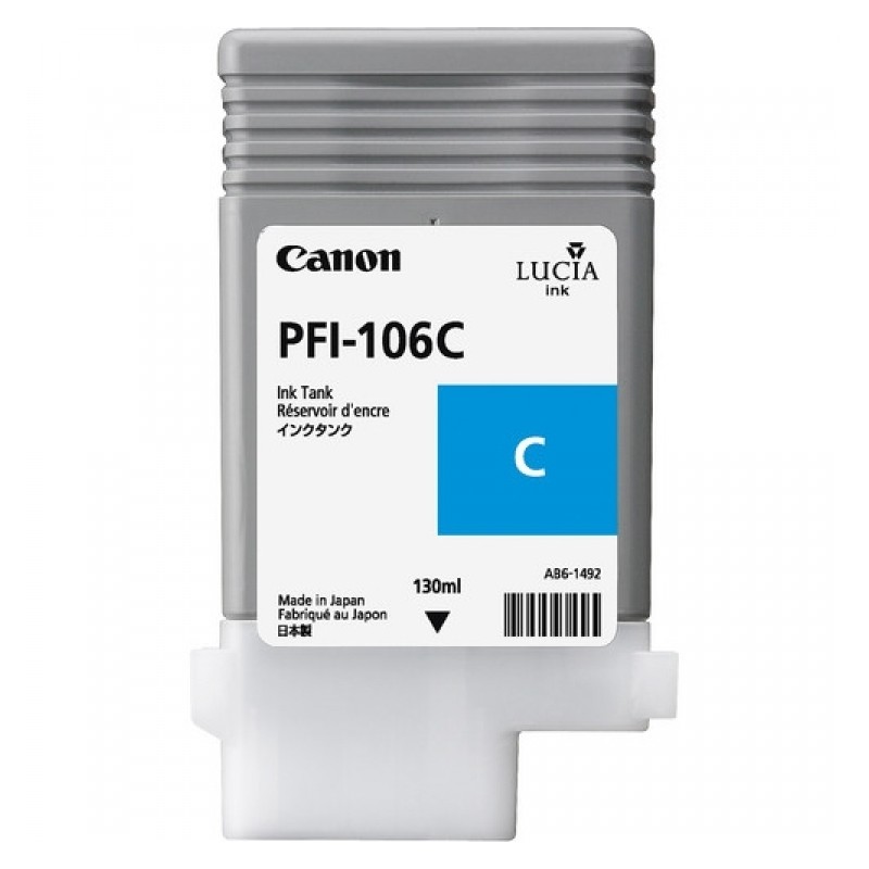 Canon cartouche encre PFI-106C (130 ml) cyan Canon cartouche encre PFI-106C (130 ml) cyan