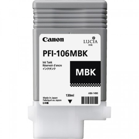 ✅ Canon cartouche encre PFI-106MBK (130 ml) noir mat couleur noir photo en stock