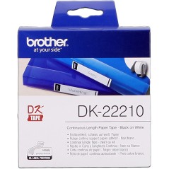 ✅ Brother Rouleau de papier continu DK-22210 Noir sur blanc, 29 mm de large couleur Noir/blanc en stock