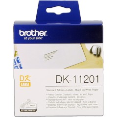 ✅ Brother Rouleau étiquettes DK-11201 Noir sur blanc, 29 x 90 mm couleur Noir/blanc en stock