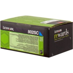 ✅ Lexmark toner 80C2SC0 (802SC) cyan couleur cyan en stock