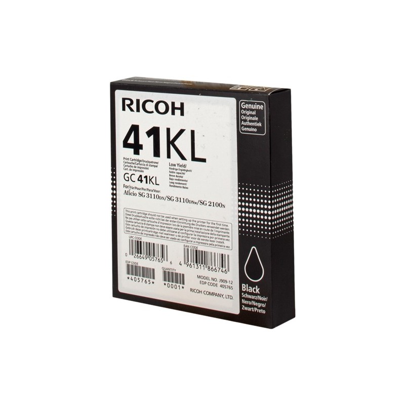 Ricoh cartouche gel encre GC-41BKL noir