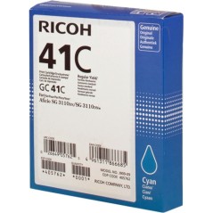 ✅ Ricoh cartouche gel encre GC-41C cyan couleur cyan en stock