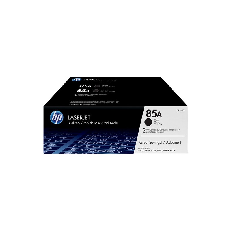 HP Toner 85A (CE285AD) Multipack Noir