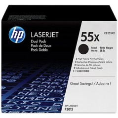✅ HP Toner 55X (CE255XD) Multipack Noir couleur Pack 2 noir en stock