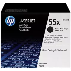 HP Toner 55X (CE255XD) Multipack Noir