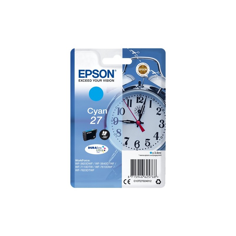 Epson cartouche encre T27 cyan Epson cartouche encre T27 cyan