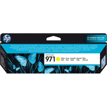 ✅ HP Cartouche encre 971 (CN624AE) jaune couleur jaune en stock