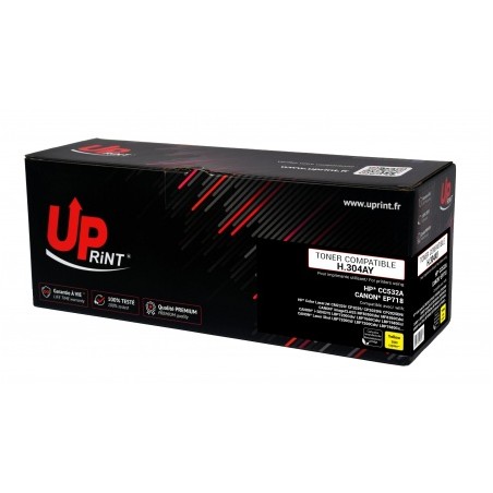 ✅ Toner UPrint compatible HP 304A/718 jaune couleur jaune en stock