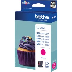 ✅ Brother cartouche encre LC-123M magenta couleur magenta en stock