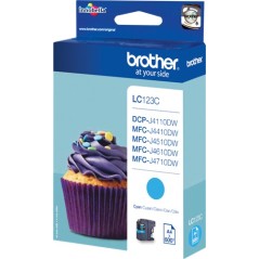 ✅ Brother cartouche encre LC-123C cyan couleur cyan en stock