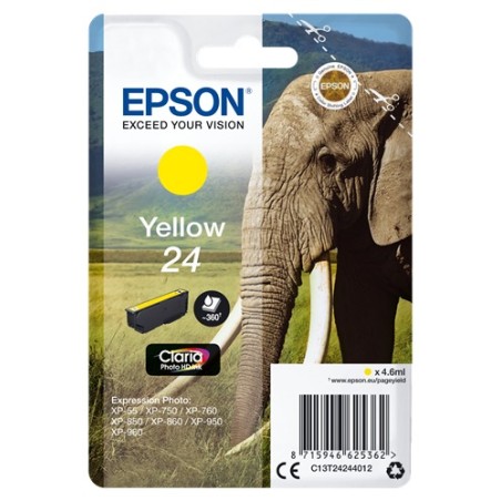 ✅ Epson cartouche encre 24 jaune couleur jaune en stock