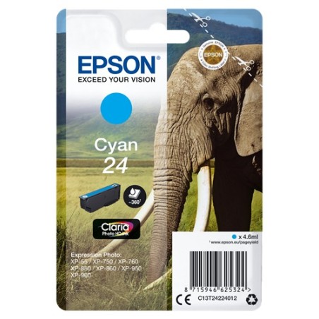 ✅ Epson cartouche encre 24 cyan couleur cyan en stock