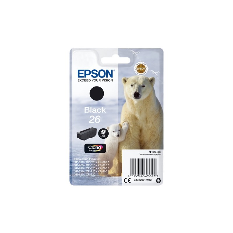 Epson cartouche encre 26 noire