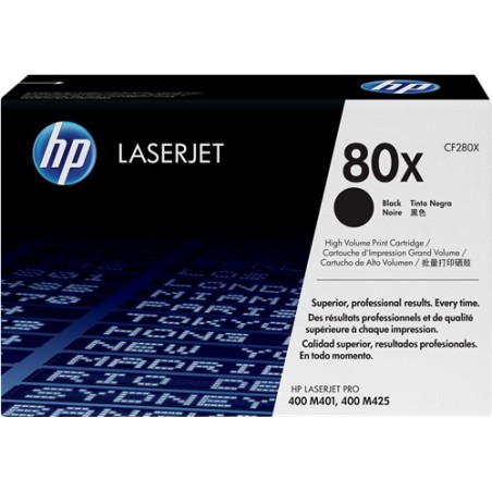 ✅ HP Toner 80X (CF280X) noir couleur Noir en stock