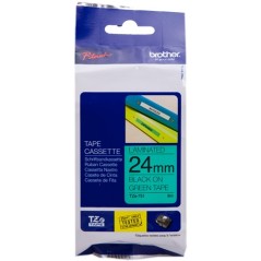 ✅ Brother TZe-751 (TZ-751) Ruban Noir sur vert couleur Noir/vert en stock
