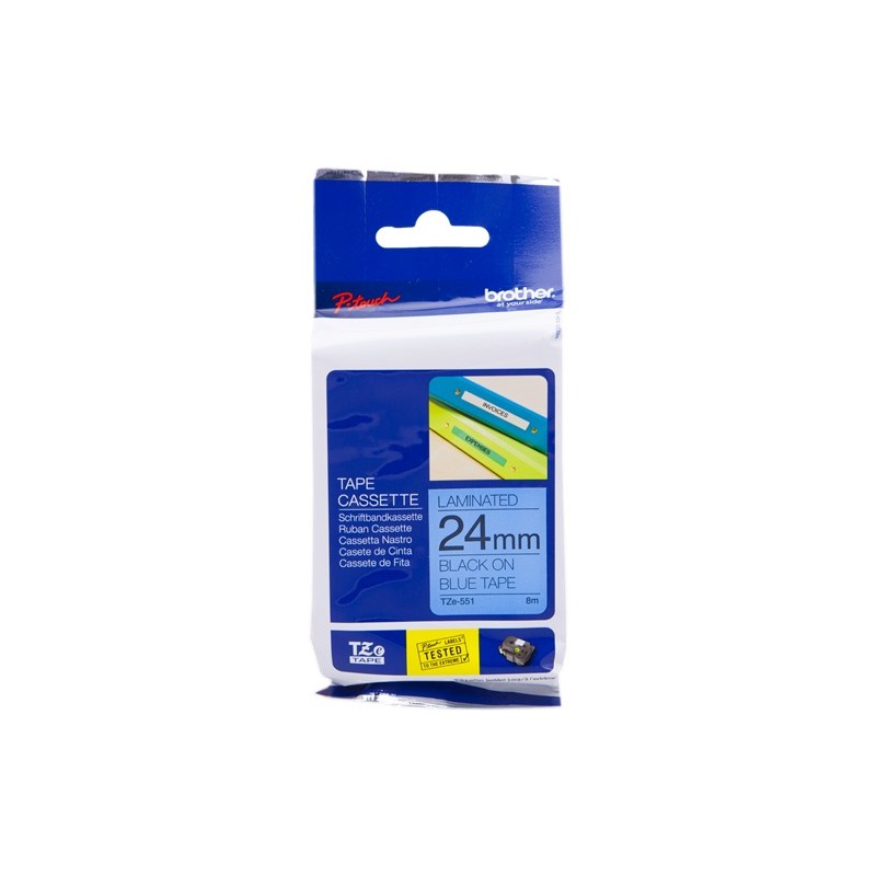 Brother TZe-551 (TZ-551) Ruban noir sur bleu