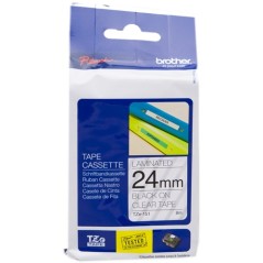 ✅ Brother TZe-151 (TZ-151) Ruban Noir sur transparent couleur Noir/transparent en stock