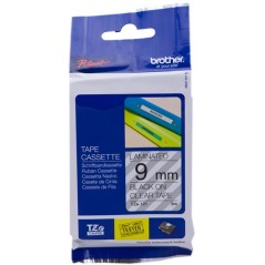 ✅ Brother TZe-121 (TZ-121) Ruban Noir sur transparent couleur Noir/transparent en stock