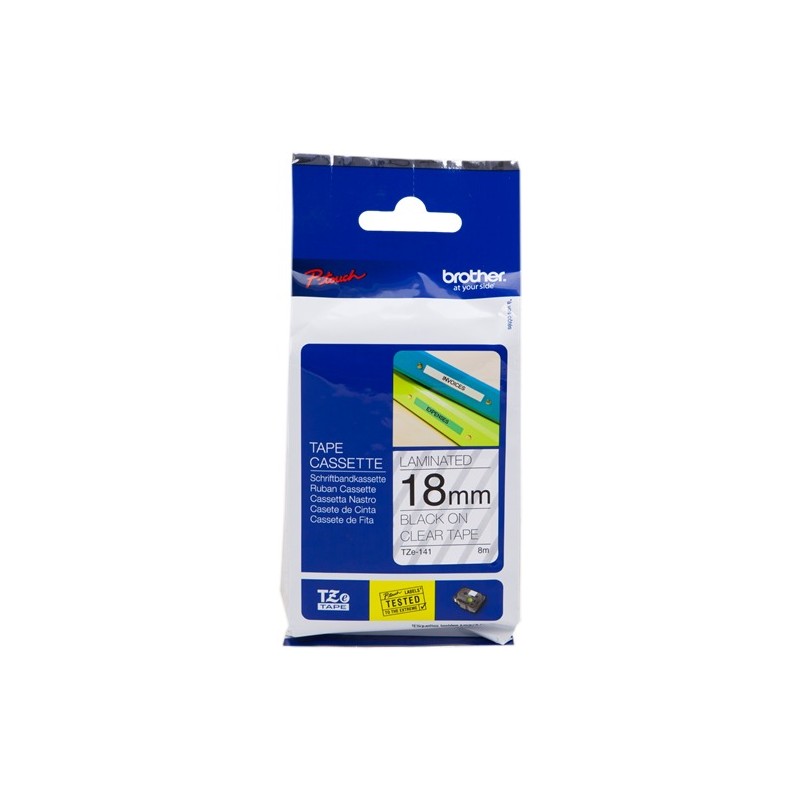 Brother TZe-141 (TZ-141) Ruban Noir sur transparent