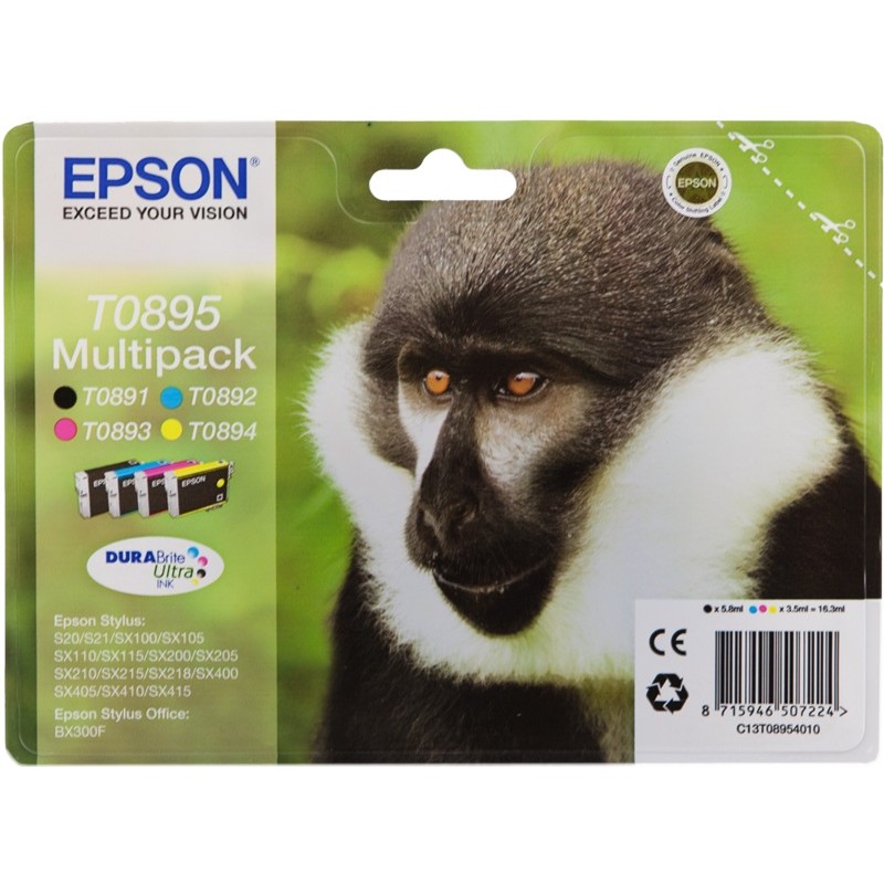Epson Multipack T0895 (3 couleurs + noir)