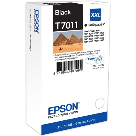 ✅ Epson cartouche encre T7011 XXL noir couleur Noir en stock