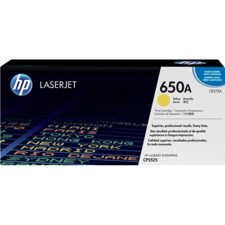✅ HP Toner 650A (CE272A) jaune couleur jaune en stock