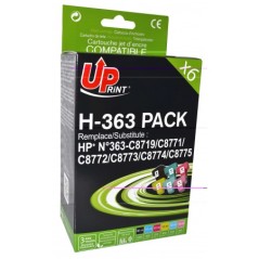 ✅ Pack UPrint compatible HP 363, 6 cartouches couleur pack en stock