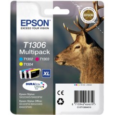 ✅ Epson Multipack 3 cartouches encre couleurs T1306 DURABrite Ultra Ink couleur pack en stock
