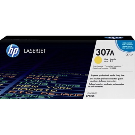 ✅ HP Toner 307A (CE742A) jaune couleur jaune en stock