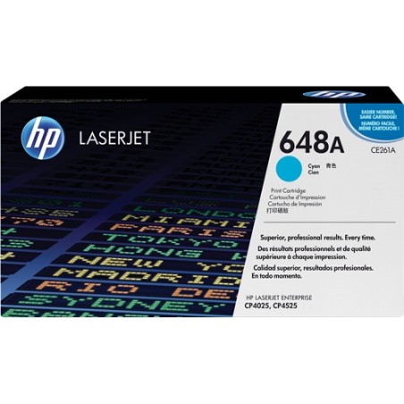 ✅ HP Toner 648A (CE261A) cyan couleur cyan en stock
