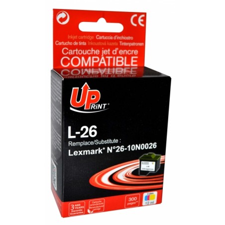 Cartouche compatible LEXMARK 26 couleur