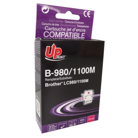 ✅ Cartouche encre UPrint compatible BROTHER LC-980/LC-1100M magenta couleur magenta en stock