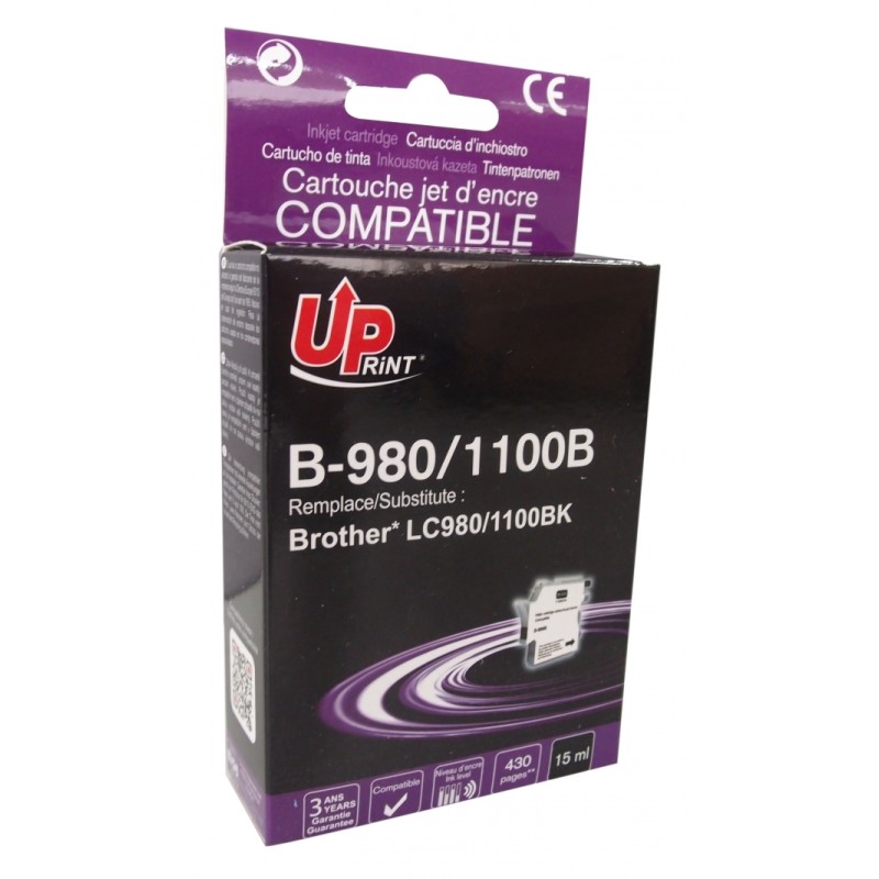 Cartouche encre UPrint compatible BROTHER LC-980/LC-1100BK noir
