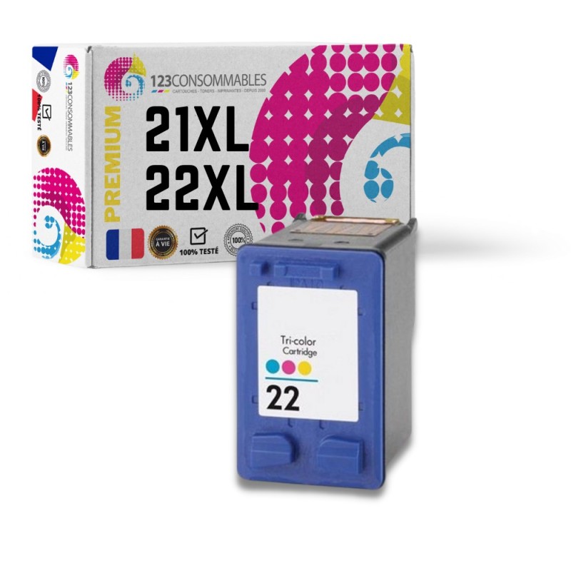 Cartouche compatible avec HP 22XL couleur Cartouche compatible avec HP 22XL couleur