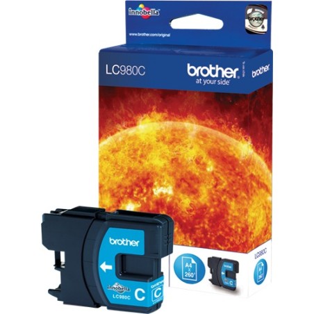 ✅ Brother cartouche encre LC980C cyan couleur cyan en stock
