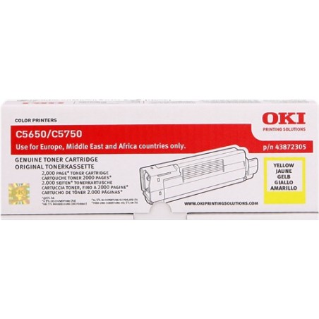 ✅ OKI toner C5650 jaune couleur jaune en stock