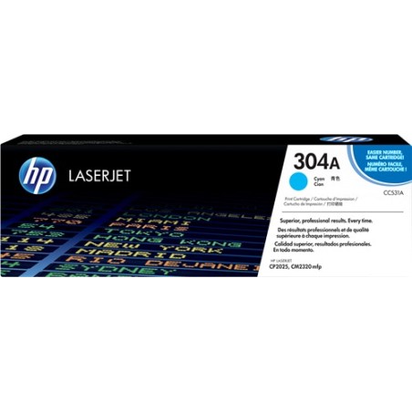 ✅ HP Toner 304A (CC531A) cyan couleur cyan en stock