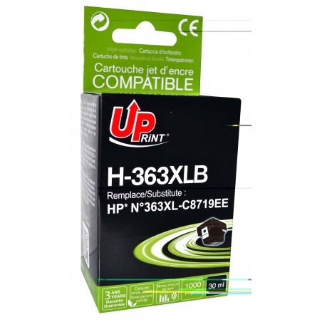 ✅ Cartouche encre UPrint compatible HP 363 noir couleur Noir en stock