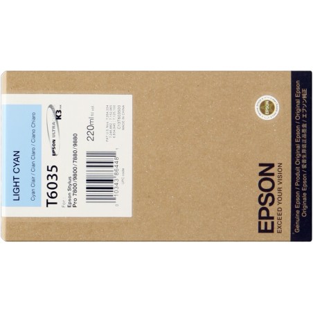 ✅ Epson cartouche encre T6035 (C13T603500) cyan clair couleur cyan clair en stock