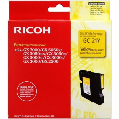 ✅ Ricoh cartouche encre GEL jaune GC-21Y couleur jaune en stock
