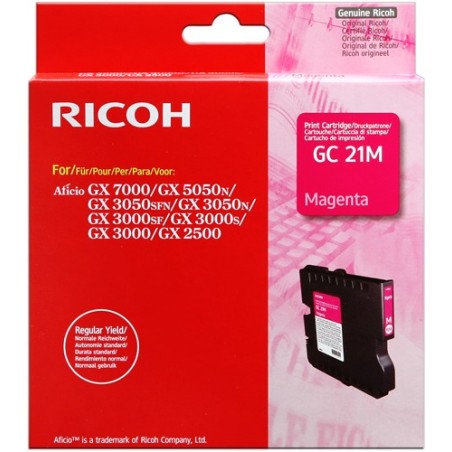 ✅ Ricoh cartouche encre GEL magenta GC-21M couleur magenta en stock