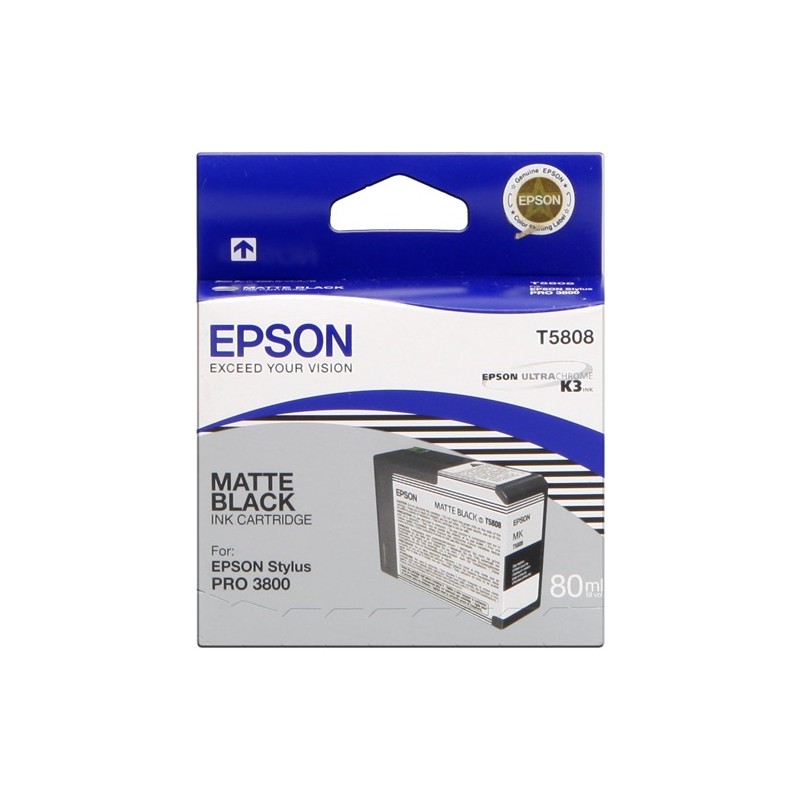 Epson cartouche encre T5808 noir mat