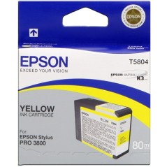 ✅ Epson cartouche encre T5804 jaune couleur jaune en stock