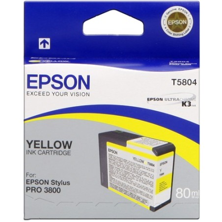 ✅ Epson cartouche encre T5804 jaune couleur jaune en stock