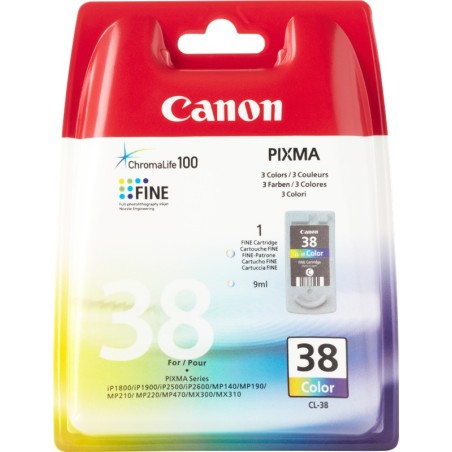 ✅ Canon cartouche encre CL-38 couleur couleur couleur en stock