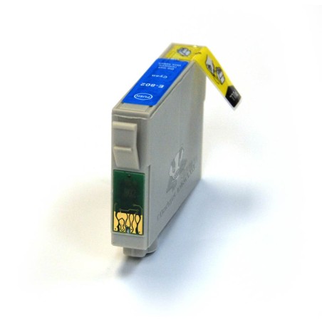 ✅ Cartouche compatible EPSON T0802 cyan couleur cyan en stock