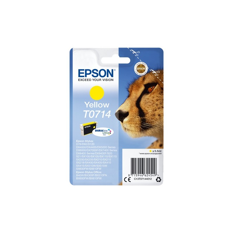 Epson cartouche encre T0714 jaune