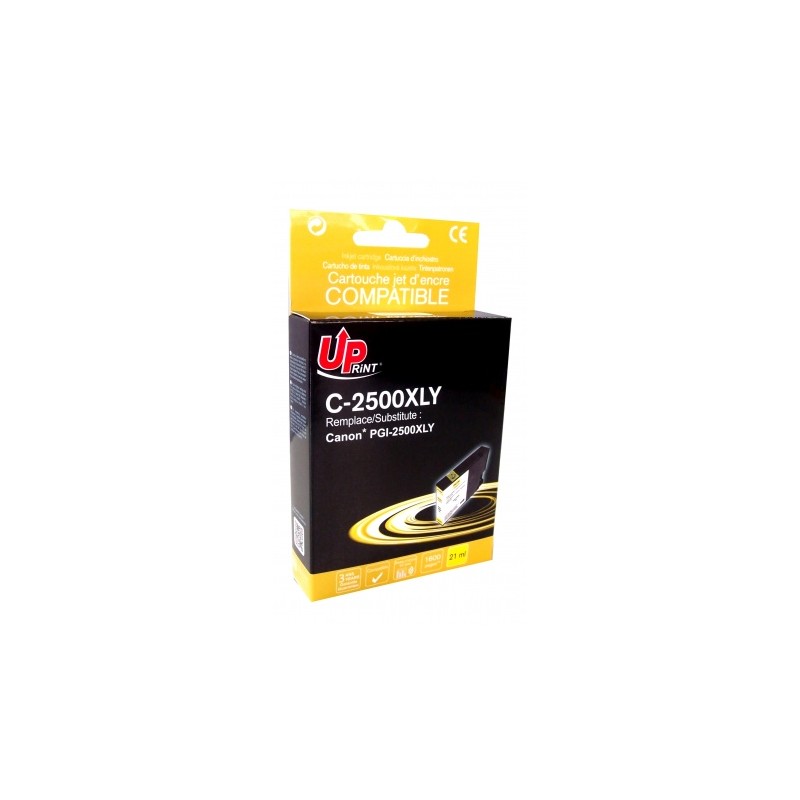 Cartouche encre UPrint compatible CANON PGI-2500XLY jaune Cartouche encre UPrint compatible CANON PGI-2500XLY jaune